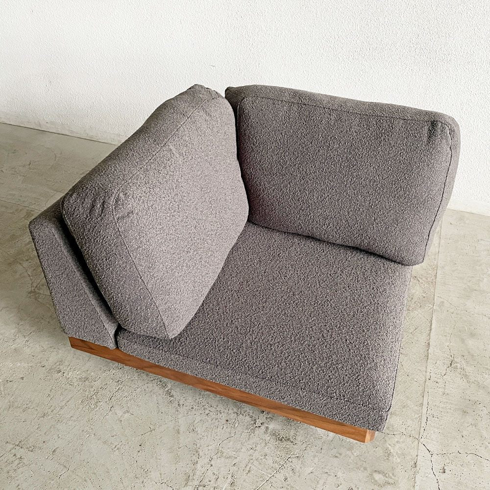マスターウォール MASTERWAL デニッシュソファ DANISH SOFA コーナーソファ ファブリック ウォールナット無垢材 アカセ木工 展示美品 〓