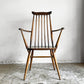 アーコール Ercol ゴールドスミス ダイニングチェア アームチェア コロニアル ハイバック エルム材 ダークブラウン UKビンテージ 英国 ■