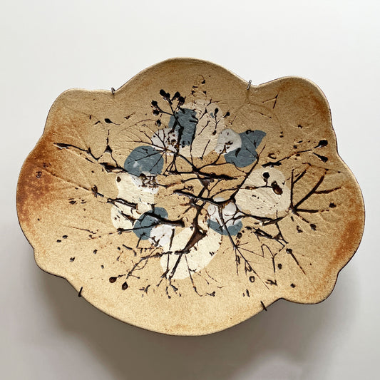 アラビア ARABIA セラミックボウル 陶板 プレートハンガー付き W31cm フランチェスカ・マチュッティ・リンド フィンランド 北欧ビンテージ 希少 ♪