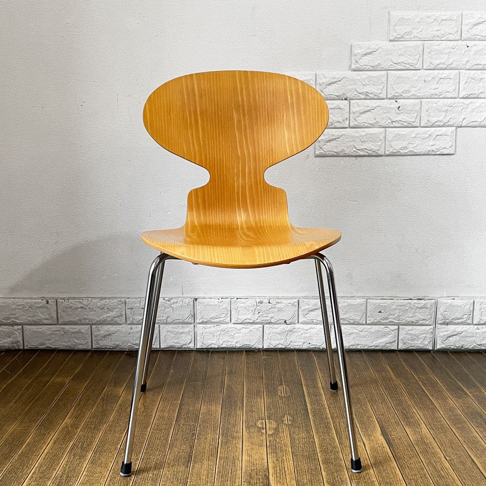 フリッツハンセン Fritz Hansen 3101 アリンコチェア アントチェア 4本脚 ナチュラルビーチ ラッカー仕上げ フェルトグライズ アルネ・ヤコブセン C ◎