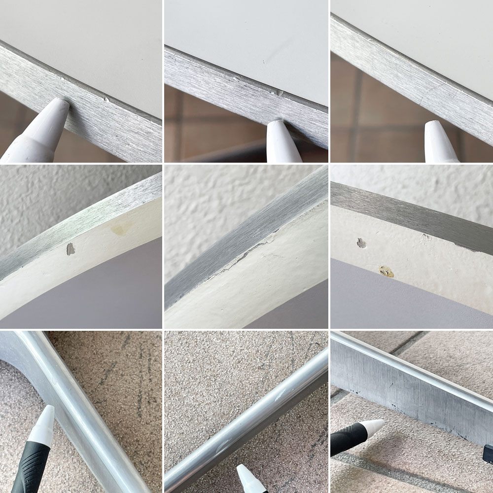 フリッツハンセン Fritz Hansen スーパー円テーブル A603 ダイニングテーブル Aテーブル W100cm ホワイト アルネ・ヤコブセン ブルーノ・マットソン ピート・ハイン 北欧家具 ◇