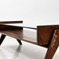 ピエールジャンヌレ Pierre Jeanneret コーヒーテーブル Coffee Table チーク無垢材 ガラス チャンディーガル レター有り 1960‘s ビンテージ PU/CH/-12 ●