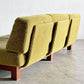 トラックファニチャー TRUCK FURNITURE ラウンジソファ 3シーター LOUNGE SOFA 3-SEATER 3人掛け ウォールナット無垢材 F-41 モスグリーン ブークレ 廃番色 参考定価￥328,900 現状品 〓