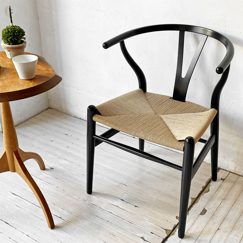 カール ハンセン＆サン Carl Hansen & son CH24 Yチェア ハンス・J・ウェグナー ビーチ材 ブラックラッカー ペーパーコード 日本仕様 参考定価104,500円 ★