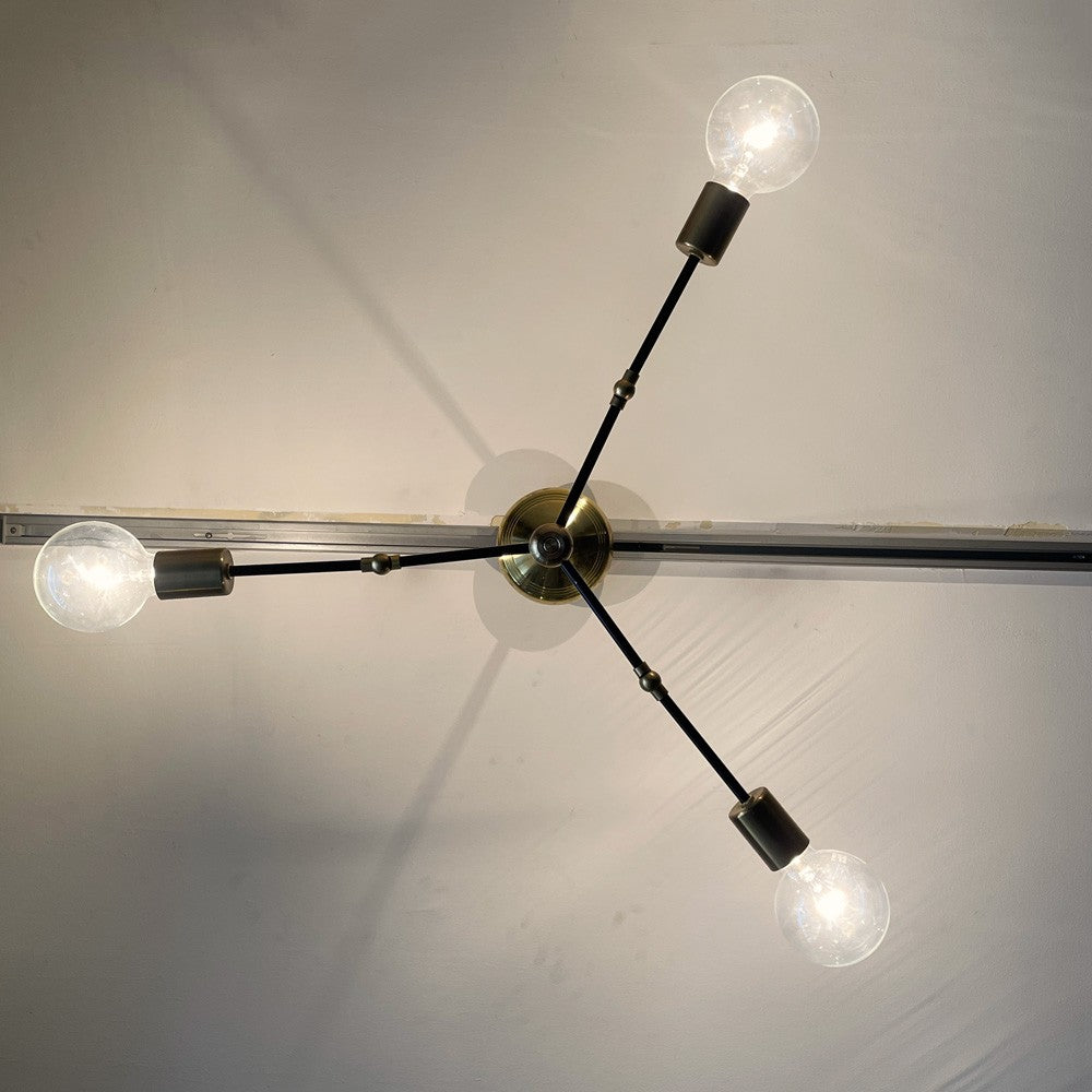 アクメファニチャー ACME Furniture ソリッドブラスランプ 3アーム ブラックアーム SOLID BRASS LAMP 真鍮 シーリングライト ミッドセンチュリー 廃番カラー 参考定価￥106,700- ■