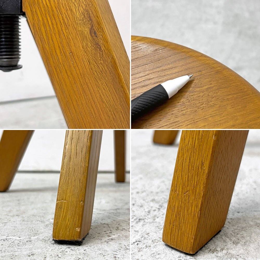 クラッシュゲート CRASHGATE ノットアンティークス Knot Antiques リフト ロースツール LIFT STOOL Lo オーク無垢材 回転昇降 インダストリアル 廃番 ●