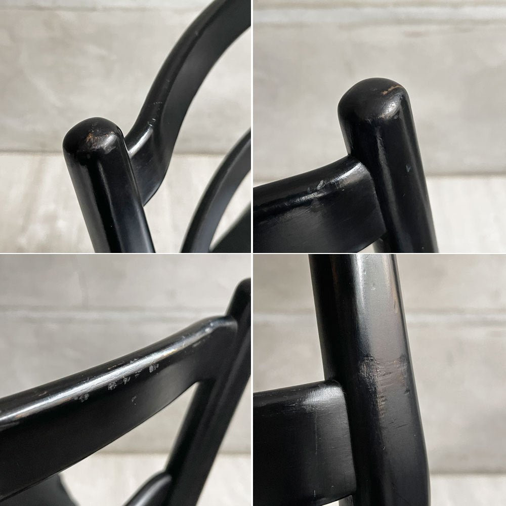 天童木工 TENDO インパラチェア Impala Chair ダイニングチェア ブラック 本革 ホワイトビーチ材 佐々木敏光 ジャパニーズミッドセンチュリーモダン B ♪