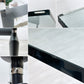 カッシーナ Cassina ル・コルビジェ LC6 ダイニングテーブル ターブル テューブ ダヴィオン テーブル 6 TABLE TUBE D’AVION ガラス天板 W225×D85cm ブラック 定価￥1,111,000- ●