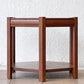 アクメファニチャー ACME Furniture ブルックス BROOKS ヘキサゴンテーブル HEXAGON TABLE リノリウムトップ サイドテーブル H40cm ベージュ オーク材 ビンテージスタイル ◇