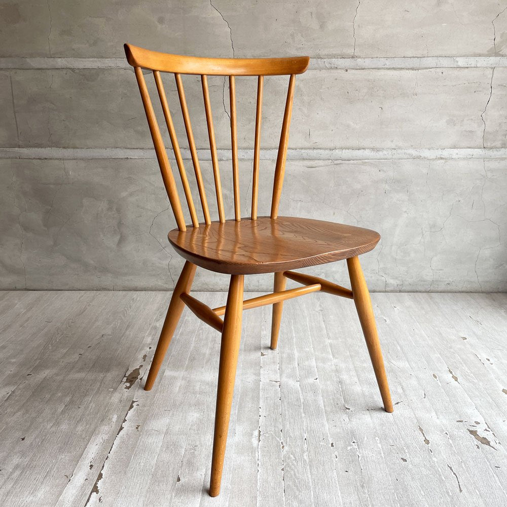 アーコール Ercol ボウバックチェア ファンバックチェア 5本タイプ エルム材 UKビンテージ Vintage 英国 ♪