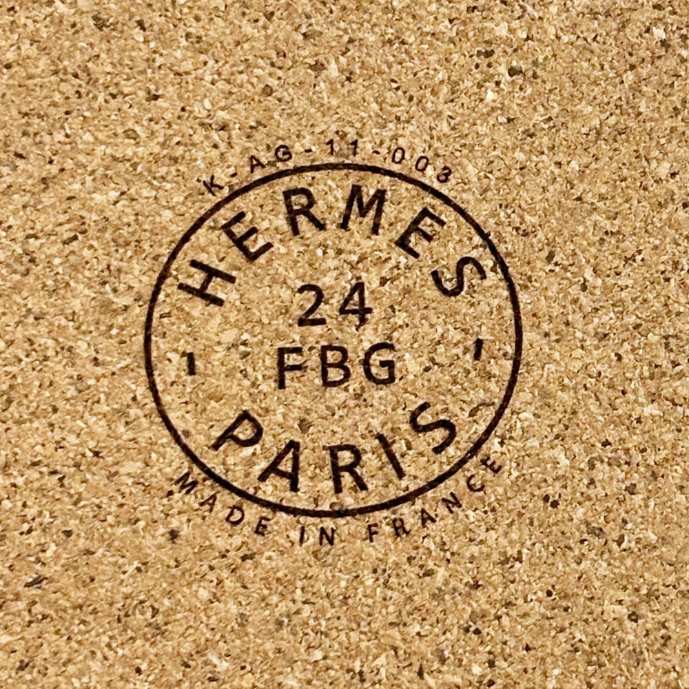 エルメス HERMES エクイパージュ・ドゥ・エルメス コルク・スツール Equipages d'Hermes cork stool  PM model スモールサイズ  レザー スツール 本革 コルクフレーム 未使用保管品 元箱付 ●