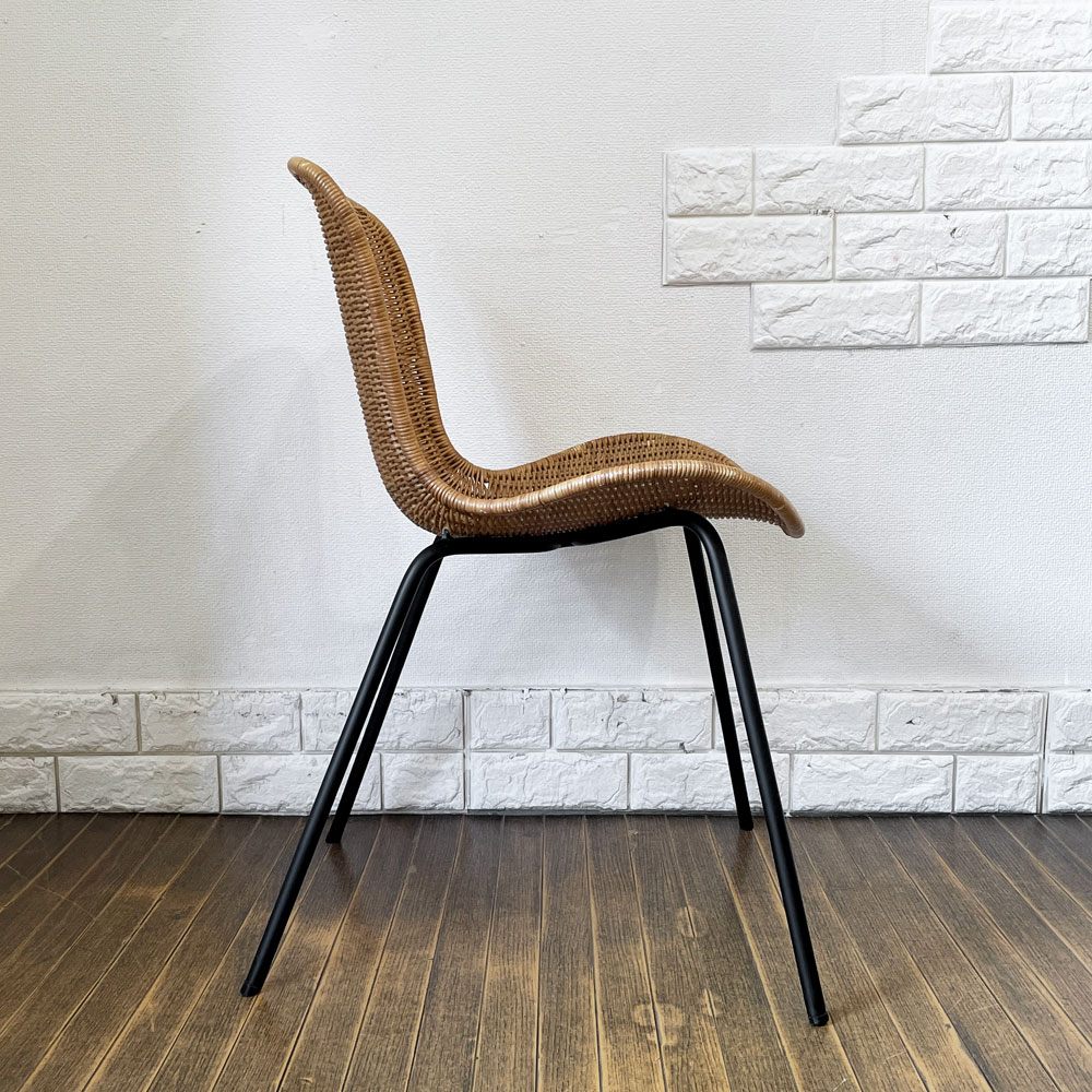 イデー IDEE マレアチェア MAREA ダイニングチェア ラタン×スチール クッション付 定価￥29,900- ◎