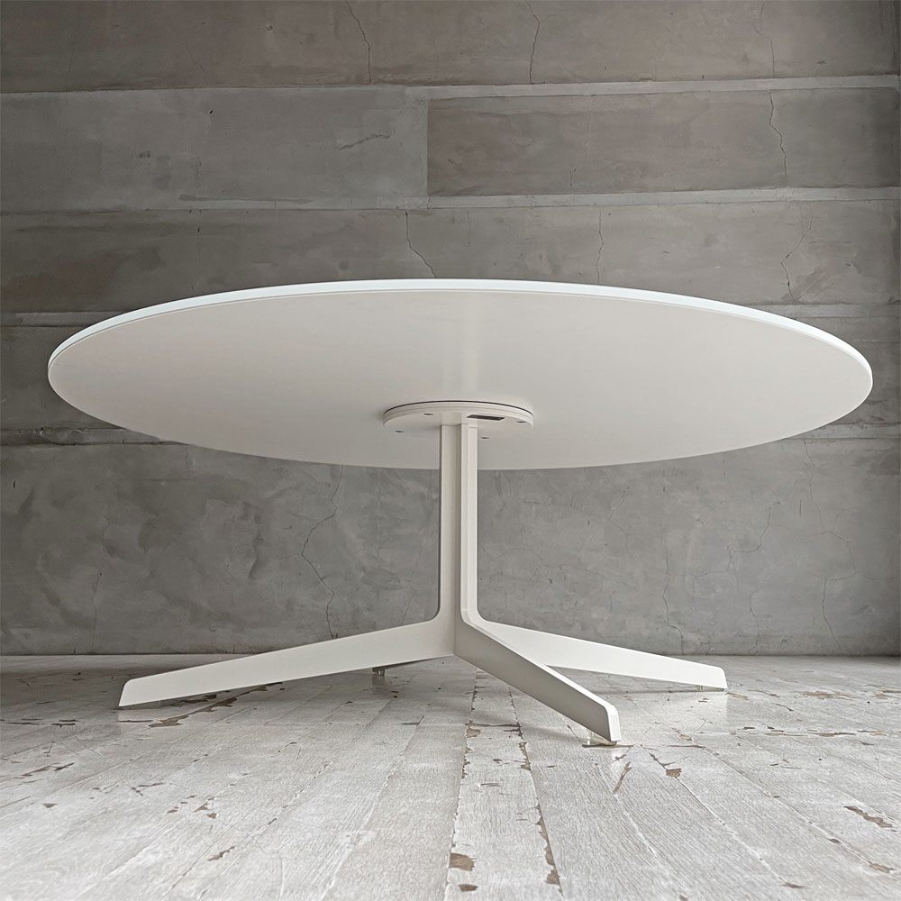 フリッツハンセン Fritz Hansen スペーステーブル SPACE TABLE コーヒーテーブル ローテーブル Φ100cm ラウンド ガラス天板 スチールレッグ イエス＋ラウブ 廃番 ♪