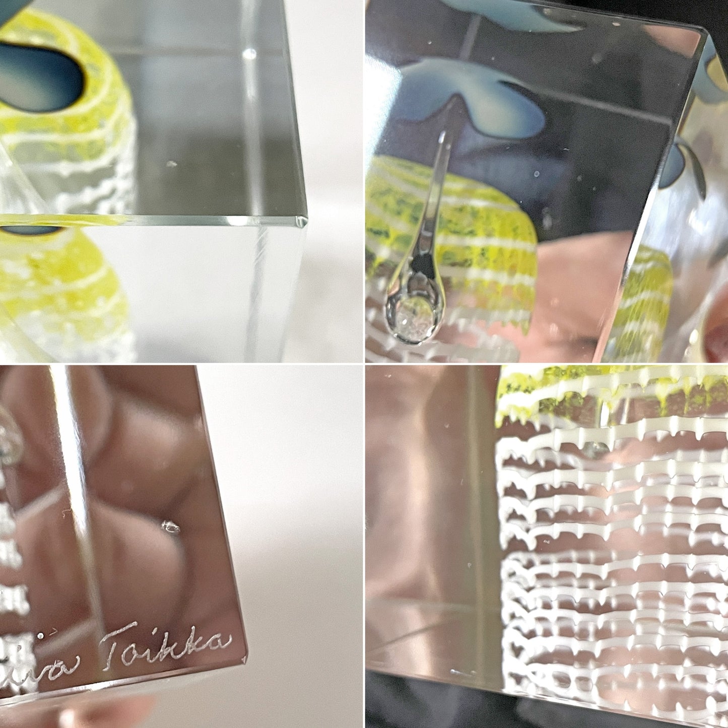 ヌータヤルヴィ Nuutajarvi イッタラ iittala アニュアルキューブ Annual Cube 1986 オイバ・トイッカ 1005/2000 北欧雑貨 ビンテージ 希少 ■