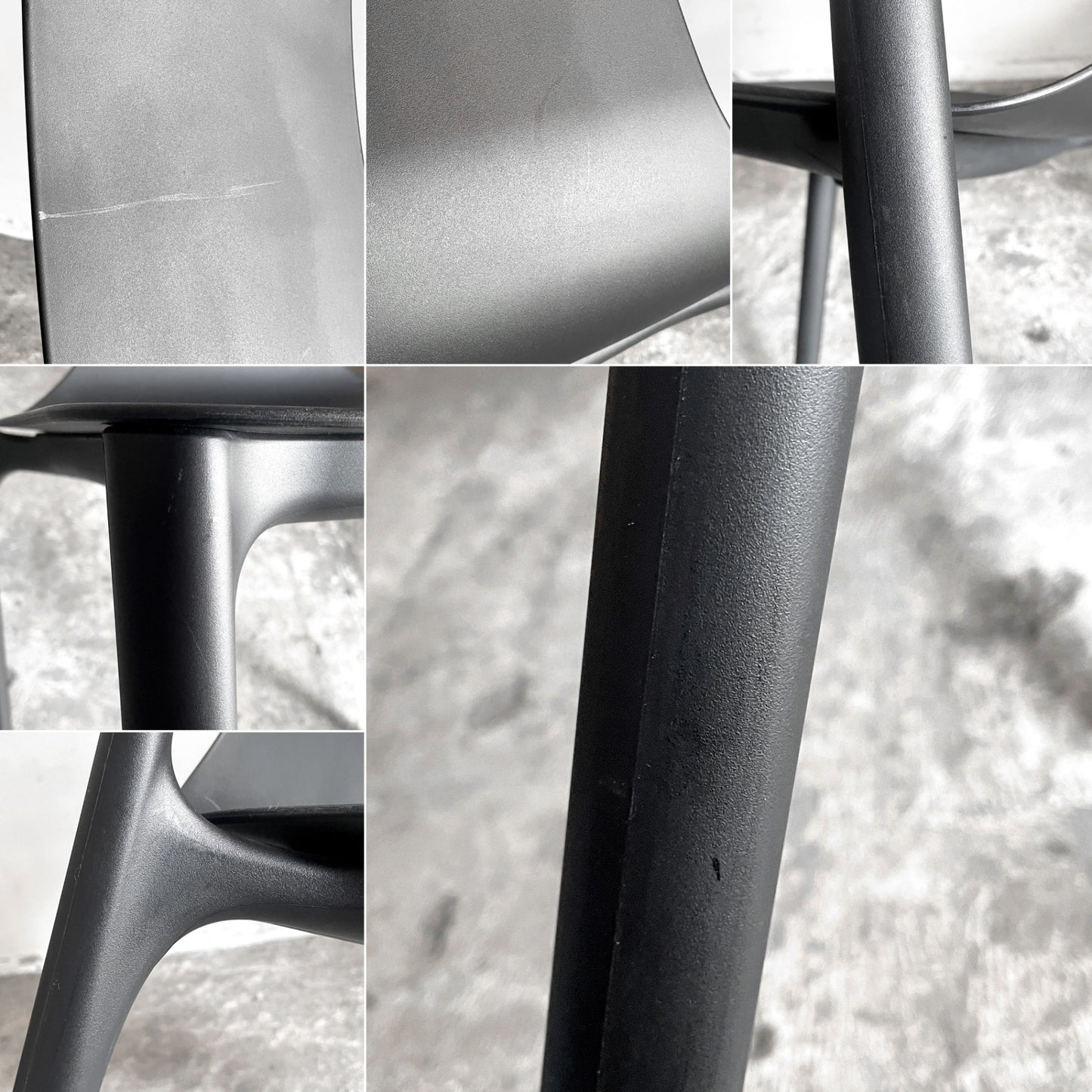ヴィトラ Vitra ベルヴィルチェア Belleville Chair ダイニングチェア スタッキングチェア ディープブラック ロナン & エルワン・ブルレック C ■