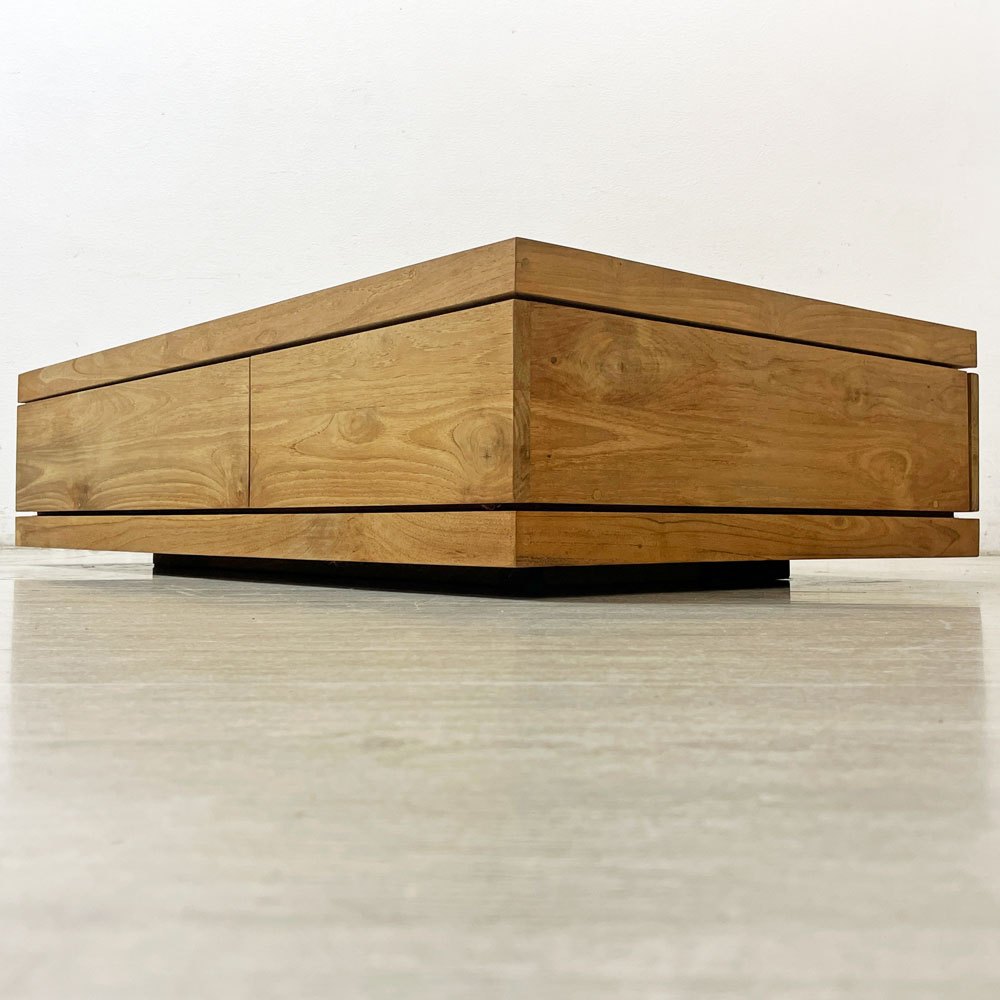 エスニクラフト Ethnicraft チーク バーガー コーヒーテーブル Teak Burger Coffee Table 2 drawers チーク無垢材 プッシュ・トゥ・オープンドロワー アジアンモダンデザイン ●