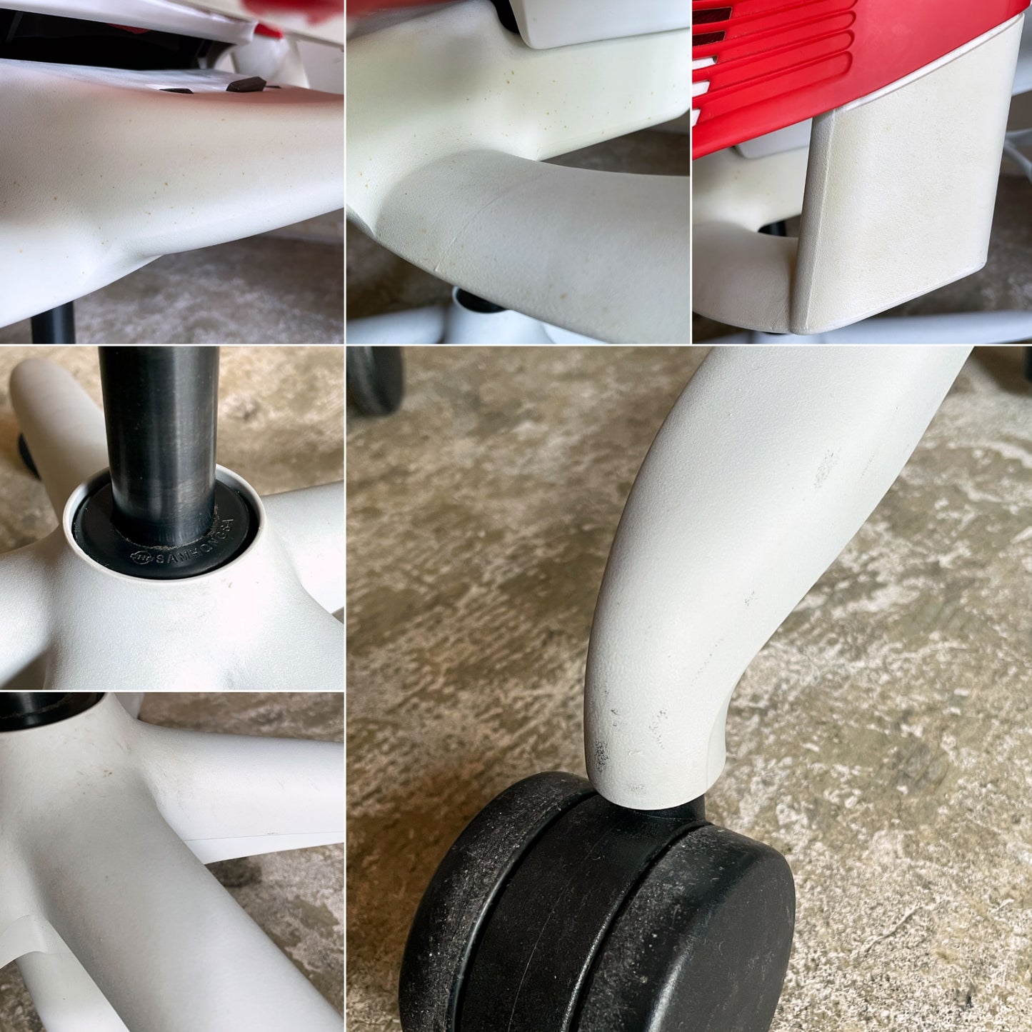 ハーマンミラー Herman Miller セイルチェア SAYL CHAIR デスクチェア オフィスチェア 旧モデル イヴ・ベアール ベリー レッド×ホワイト ■