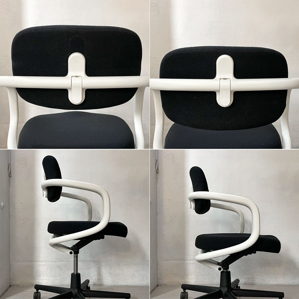 ヴィトラ vitra オールスター Allstar オフィスチェア デスクチェア ホワイト × ブラック ファブリック コンスタンチン・グルチッチ 参考定価￥163,900- ★
