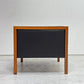 ハーマンミラー Herman Miller キューブグループシーティング ラウンジアームチェア ネルソンキューブ 1Pソファ 1人掛け レザー 本革 ブナ材 ブラック ●