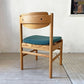 モモナチュラル MOMO Natural READY-MADE アントバックチェア ANT BACK CHAIR OAW MEDIUM teal green オーク材 ダイニングチェア 定価￥25,000- A★