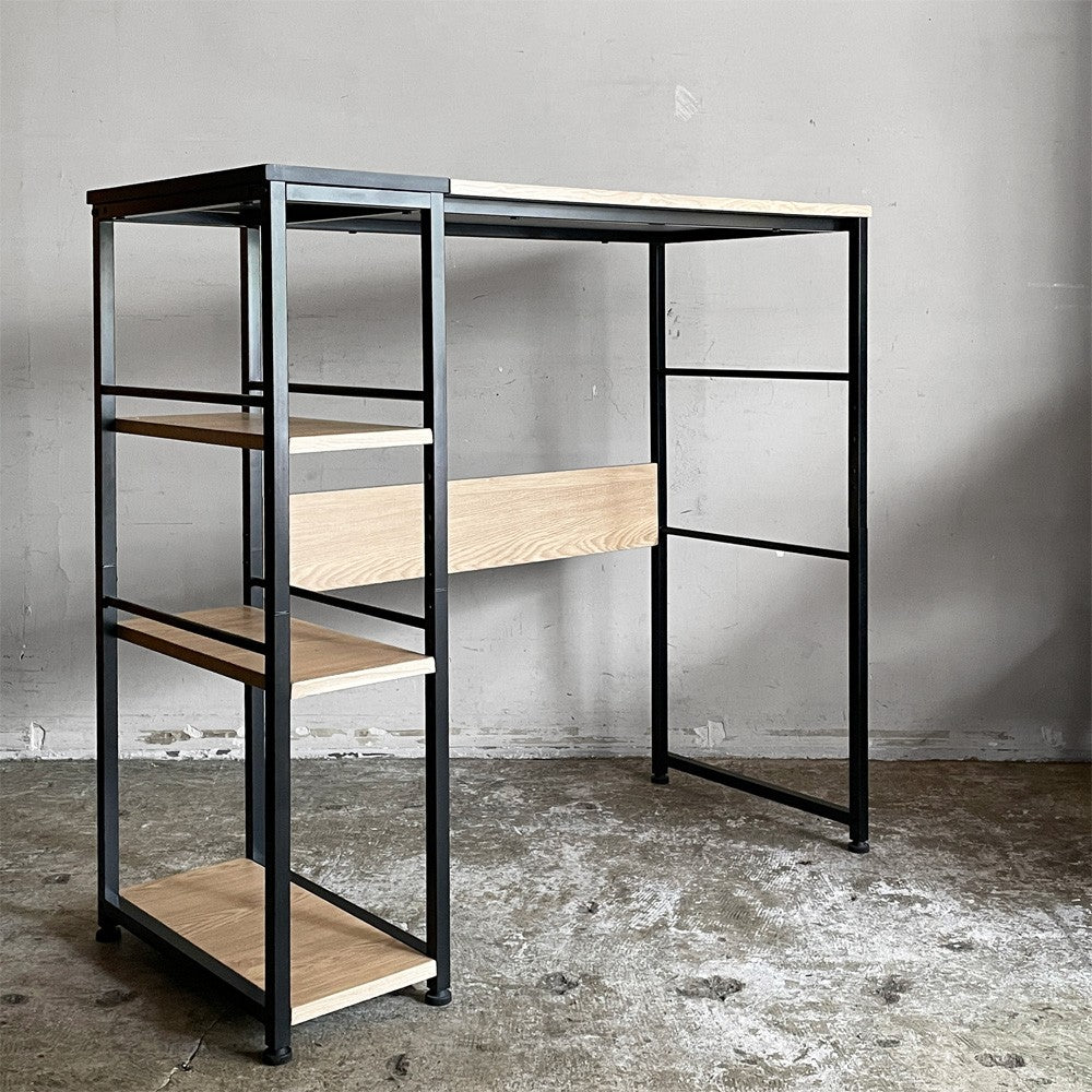 ニッセン nissen ダストボックス上キッチンカウンター 作業台 ブラック×ナチュラル 定価¥13,090- ■