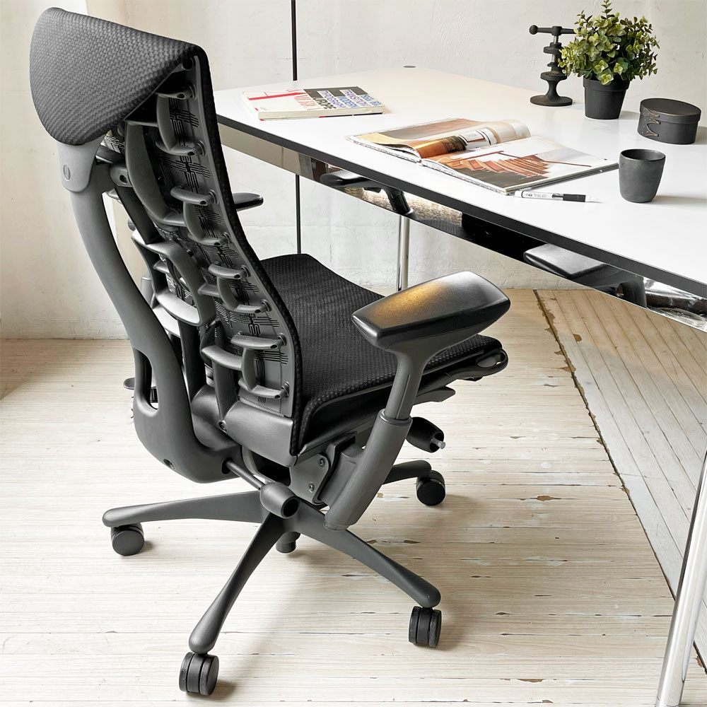 ハーマンミラー Herman Miller エンボディチェア デスクチェア オフィスチェア ジェフ・ウェバー ビル・スタンフ シンク ファブリック ブラック 定価￥299,200- ★