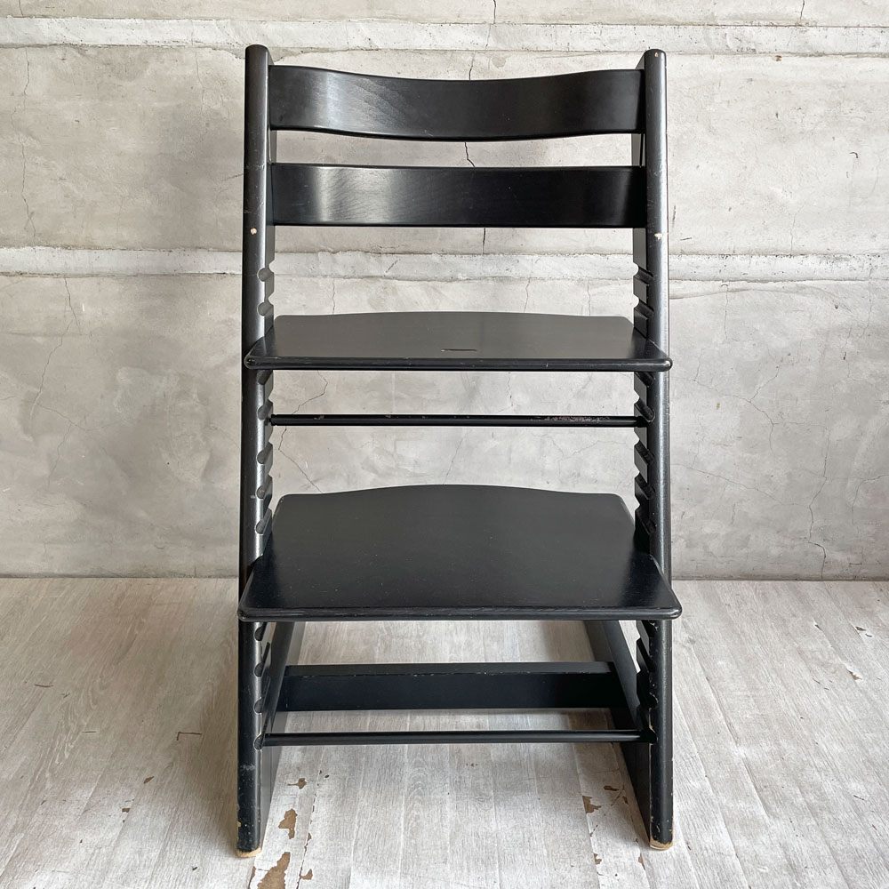 ストッケ STOKKE トリップトラップ TRIPP TRAPP ベビーチェア キッズチェア ブラック S/N無し ノルウェー 北欧家具 ♪
