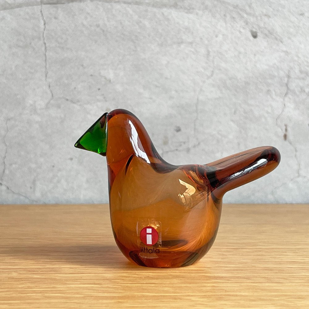 イッタラ iittala バーズバイトイッカ Birds by Toikka セビリアオレンジ×グリーン 2015年 131/1000 イッタラバード オイバ・トイッカ SCOPE別注 箱・テキスタイル付き♪