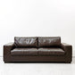 アクタス ACTUS 2人掛けソファ 2P SOFA 本革 ダークブラウン調カラー ワイドアーム シンプルモダン ●