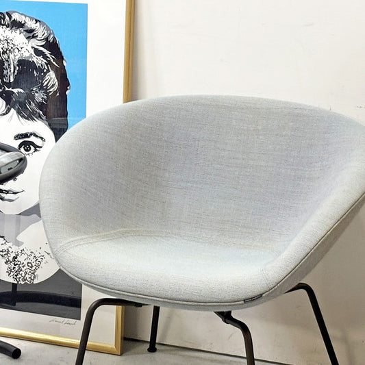 フリッツハンセン Fritz Hansen ポットチェア POT Chair ラウンジチェア ファブリック クリスチャンハウン ライトグレー系 スチールレッグ アルネ・ヤコブセン Arne Jacobsen  ●