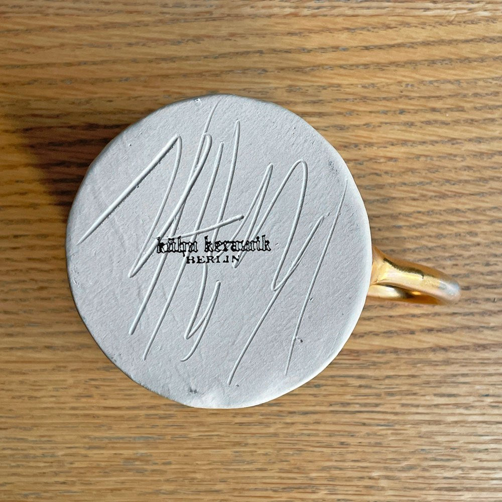 クーンケラミック Kuhn Keramik スカル 髑髏 コーヒーカップ マグカップ ALICE medium coffee cup ゴールドコーティング 金メッキ ドイツ 希少 ♪
