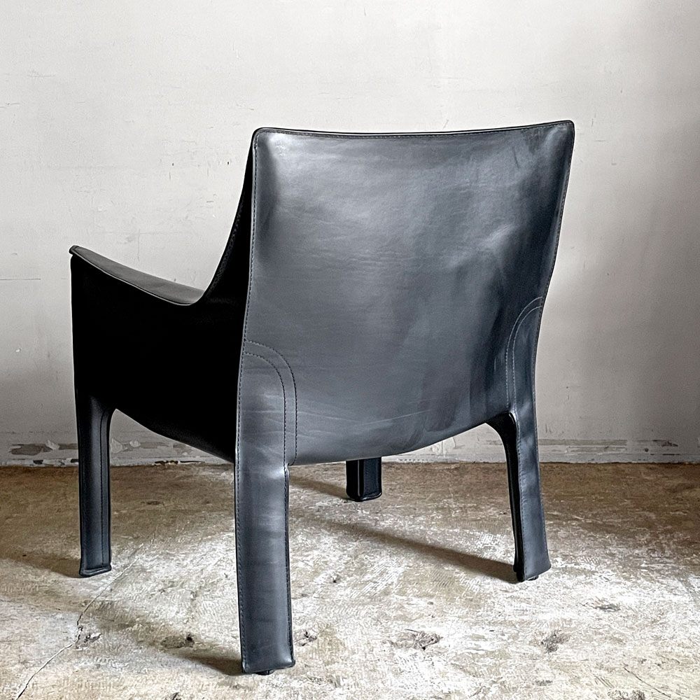 カッシーナ Cassina 414 CAB キャブチェア ラウンジチェア アームチェア 1シーター 本革 マリオ・ベリーニ 参考価格約65万 ■