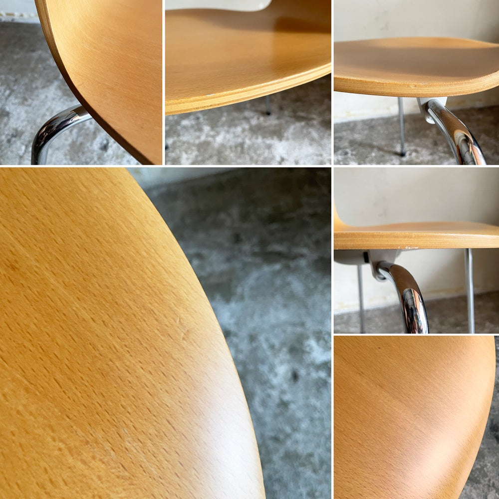 フリッツハンセン Fritz Hansen アントチェア 4本脚 ナチュラルビーチ ラッカー アルネ・ヤコブセン 北欧家具 ■