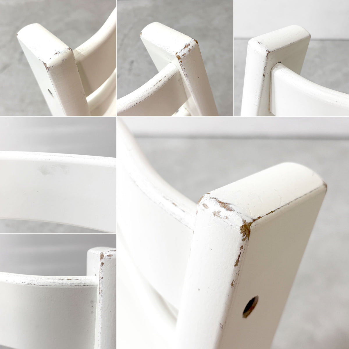 ストッケ STOKKE トリップトラップ TRIPP TRAPP ベビーチェア キッズチェア ホワイトカラー S/N4～ ノルウェー 北欧家具 ●