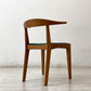 ウッドユーライクカンパニー WOOD YOU LIKE COMPANY アイチェア AI CHAIR アームチェア チェリー無垢材 ファブリック張替え済み グリーン ●