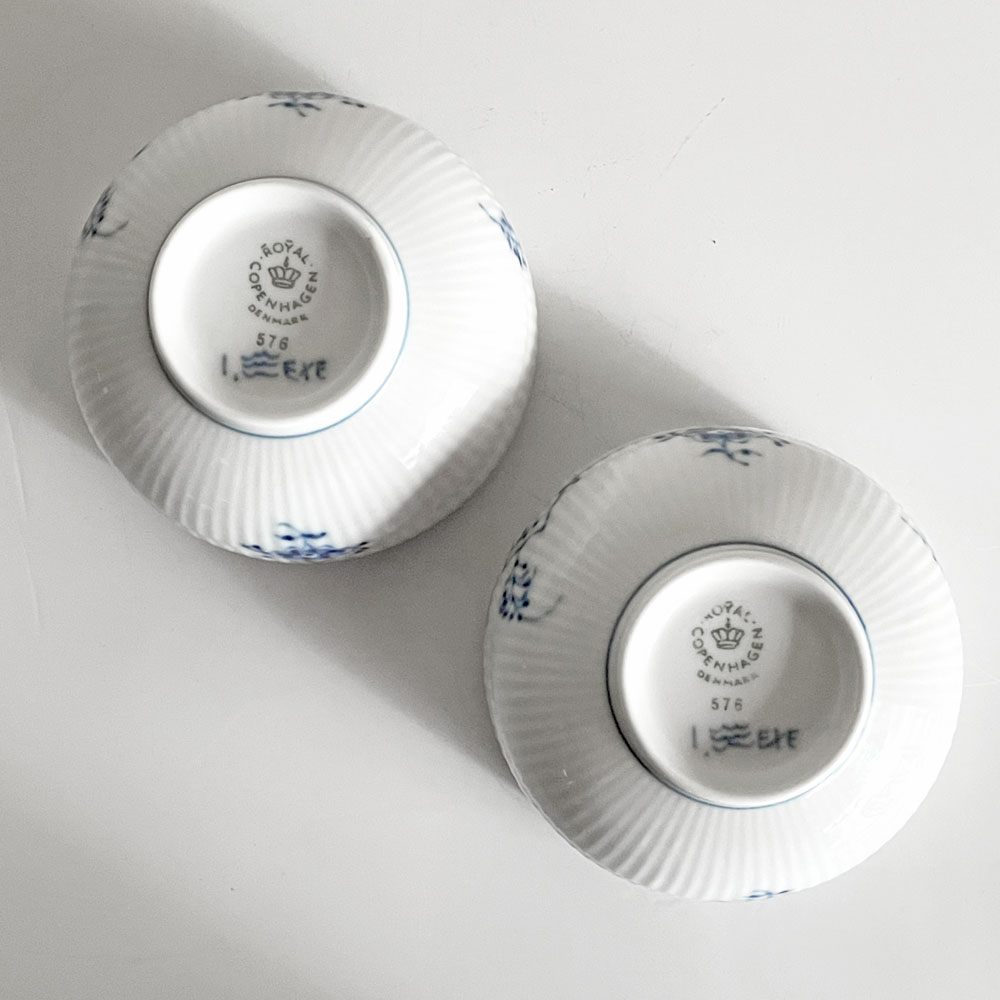 ロイヤルコペンハーゲン ROYAL COPENHAGEN ブルーフルーテッド Blue Fluted ジャパニーズ Japanese 湯呑セット ジャパニーズカップ ペア デンマーク製 北欧 廃番 ■