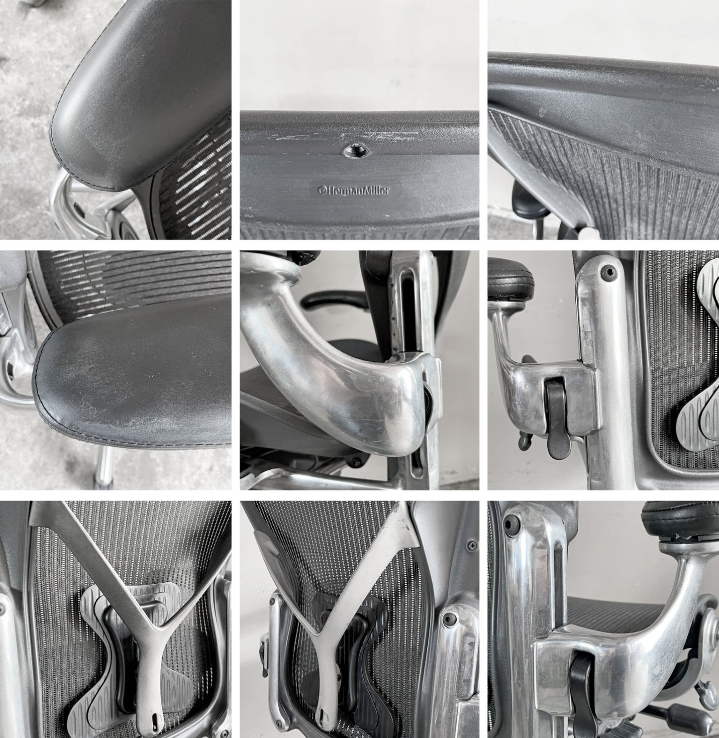 ハーマンミラー Herman Miller アーロンチェア Bサイズ ポスチャーフィット クラシックカーボンメッシュ ポリッシュドアルミベース ビル・スタンフ ＆ ドン・チャドウィック ■
