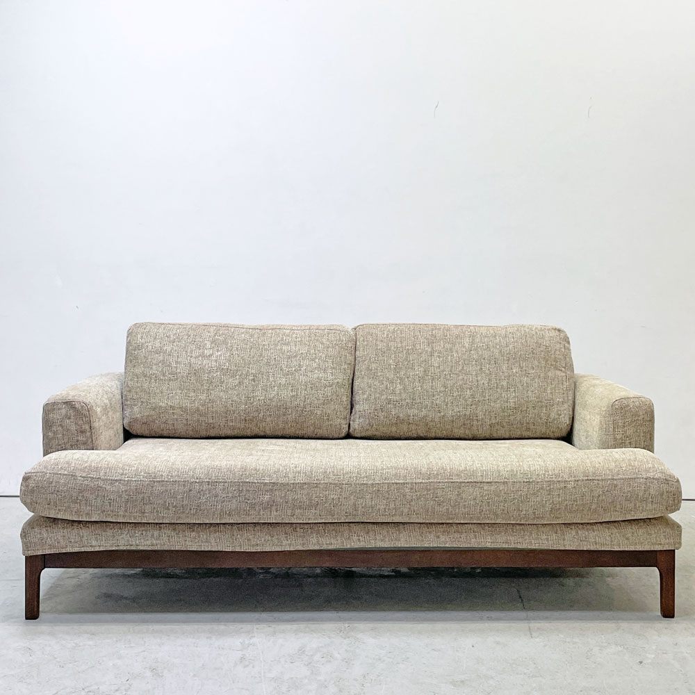 ジャーナルスタンダードファニチャー j.s.F ジェーエフケー JFK 2シーターソファ ファブリック カバーリング  フェザークッション W170㎝ オットマン付き ●