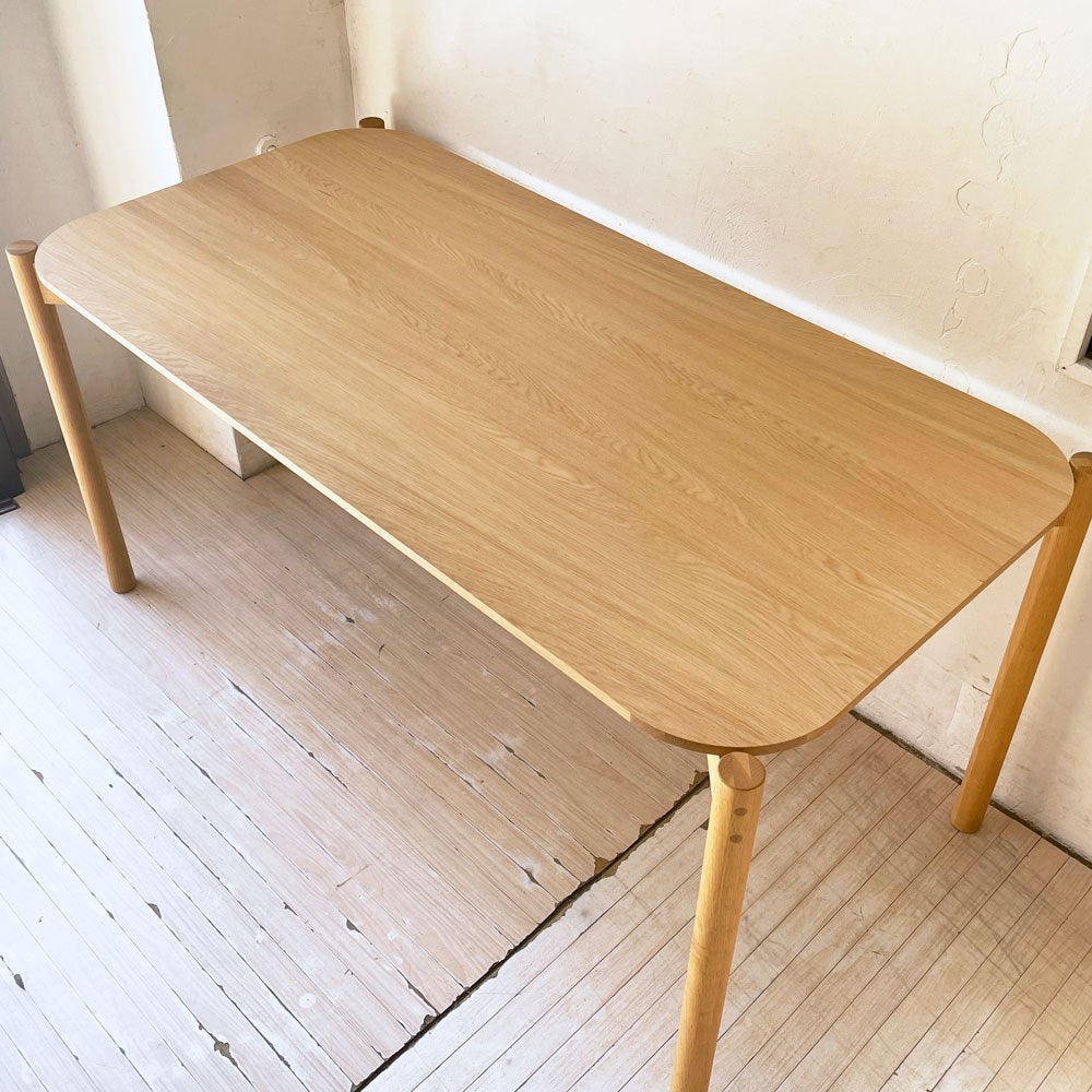 カリモクニュースタンダード Karimoku キャストール ダイニングテーブル CASTOR TABLE 150 国産ナラ材 ピュアオークカラー 定価￥145,200- 美品 ★