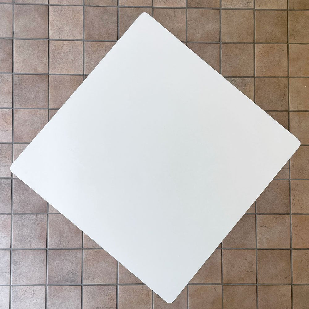 ラパルマ Lapalma ロンド RONDO スクエア カフェテーブル ロマーノ・マルカート ダイニングテーブル ホワイト W80cm 廃番 ◇