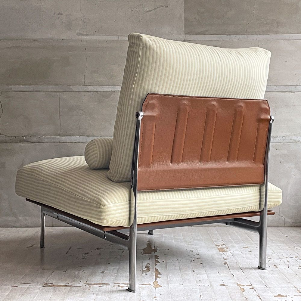 ビーアンドビー イタリア B&B Italia デイエシス DIESIS ラウンジチェア 1Pソファ ファブリック レザー ボルスタークッション付き アントニオ・チッテリオ モダンデザイン ♪