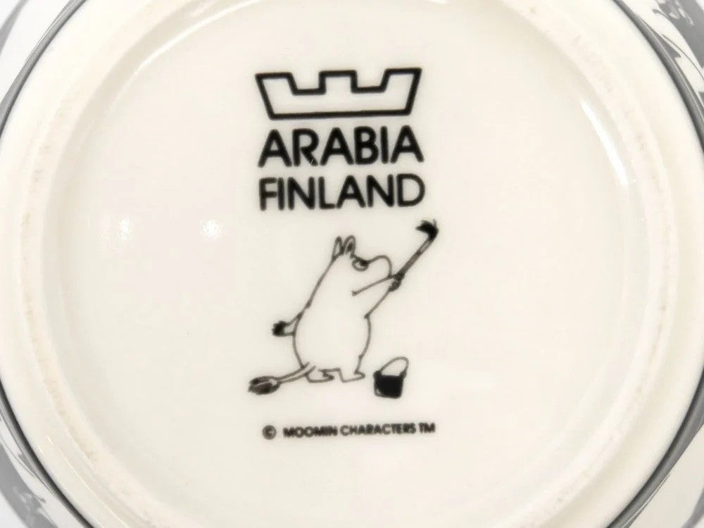 アラビア ARABIA ムーミン Moomin ボウル ムーミンパパ ブラック トーベ・ヤンソン Tove Janson フィンランド 北欧食器 廃番 ●