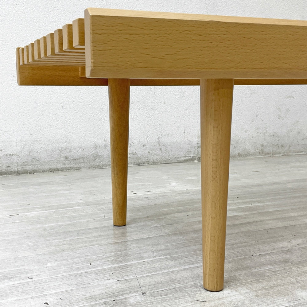 バニラ VANILLA オリジナル 826STANDARD ユニットシリーズ  UNIT  スラットベンチ SET-0191 ウッドレッグ W168cm ナチュラル ●