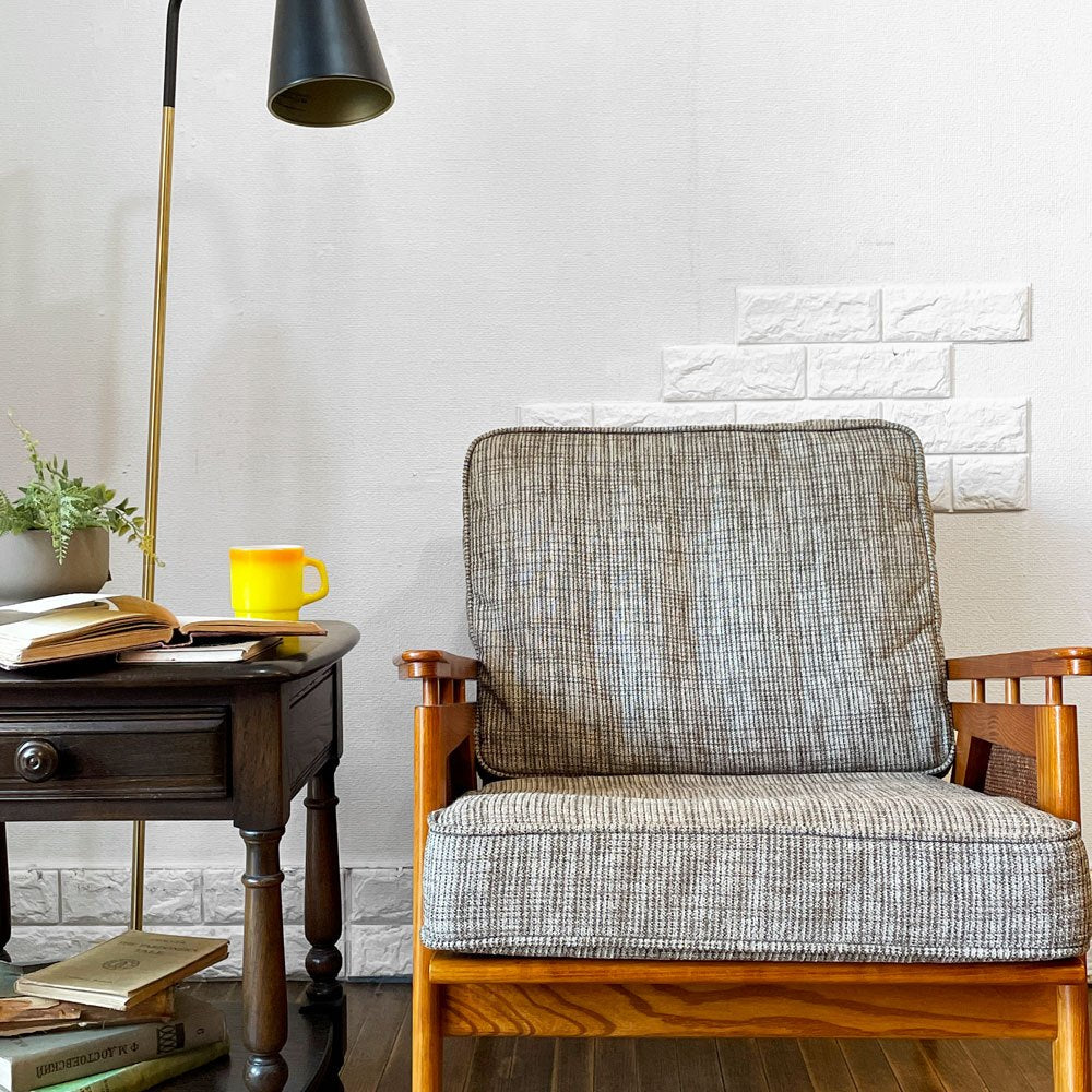 アクメファニチャー ACME Furniture ウィッカー WICKER ラウンジチェア 1Pソファ ハックベリー ラタン グレー USビンテージスタイル 定価83,600円 ◎
