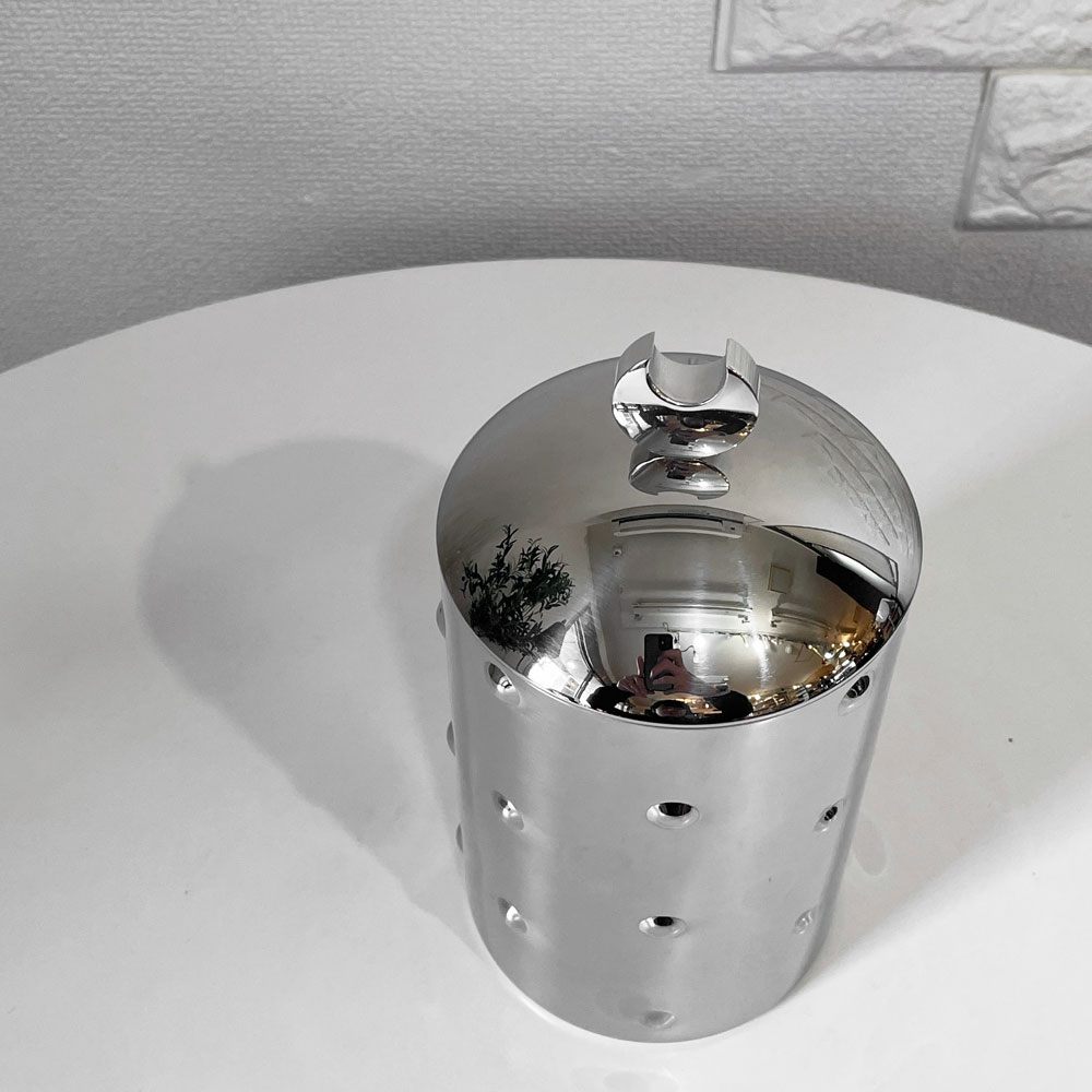 アレッシィ ALESSI カリスト Kalisto 1 キッチンボックス CB01 ボタン ジャー ステンレス H21cm イタリア ◎