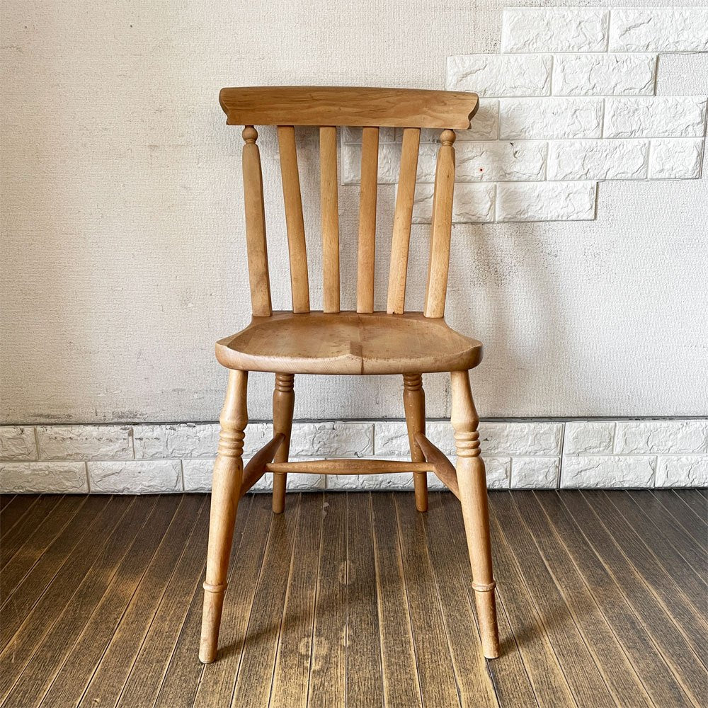 ペニーワイズ THE PENNY WISE スラットバックチェア ダイニングチェア ブナ無垢材 英国カントリー 定価￥49,500- A ◎