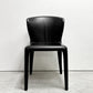 カッシーナ Cassina オラ 369 HOLA アームレスチェア ダイニングチェア 本革 ブラックレザー ハンス・ウェッツスタイン イタリア 定価￥418,000- A ●