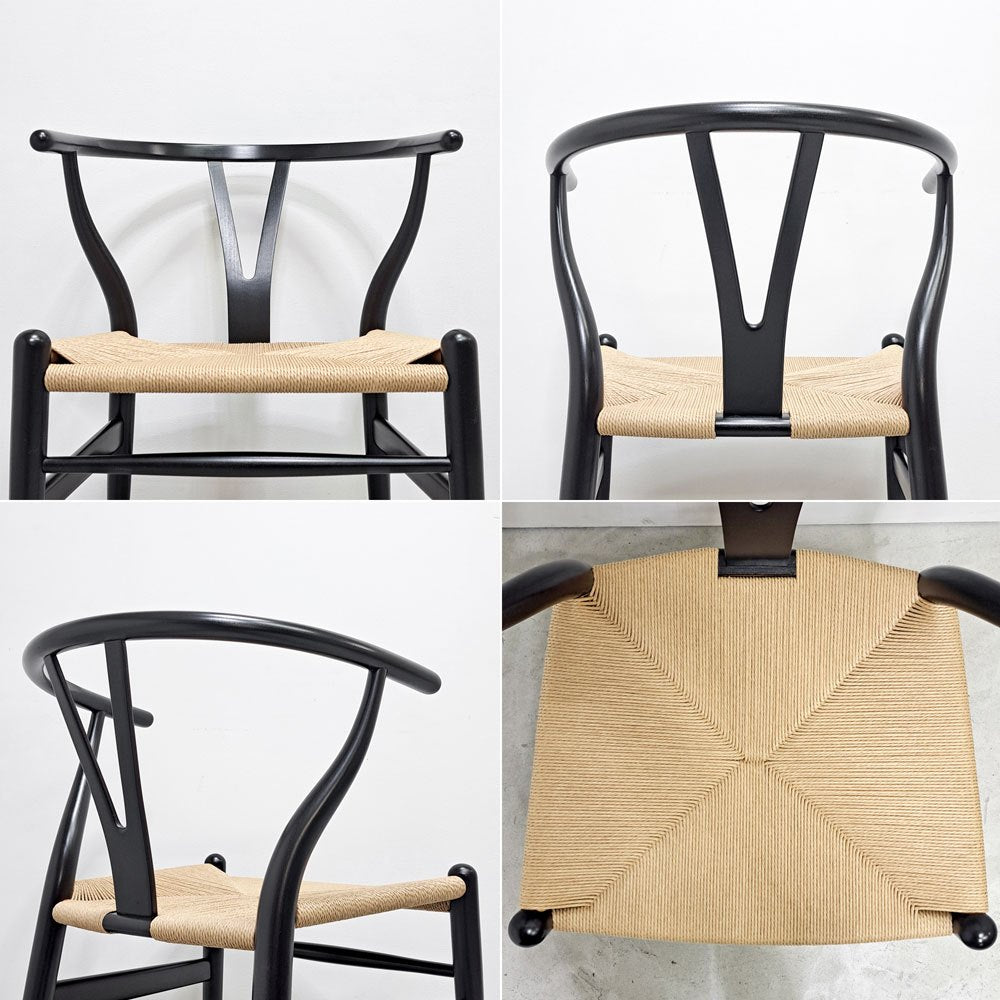 カールハンセン&サン Carl Hansen&Son CH24 Yチェア ブラックラッカー × ナチュラルペーパーコード ビーチ材 ハンス J. ウェグナー 北欧 デンマーク フルリペア品 ●