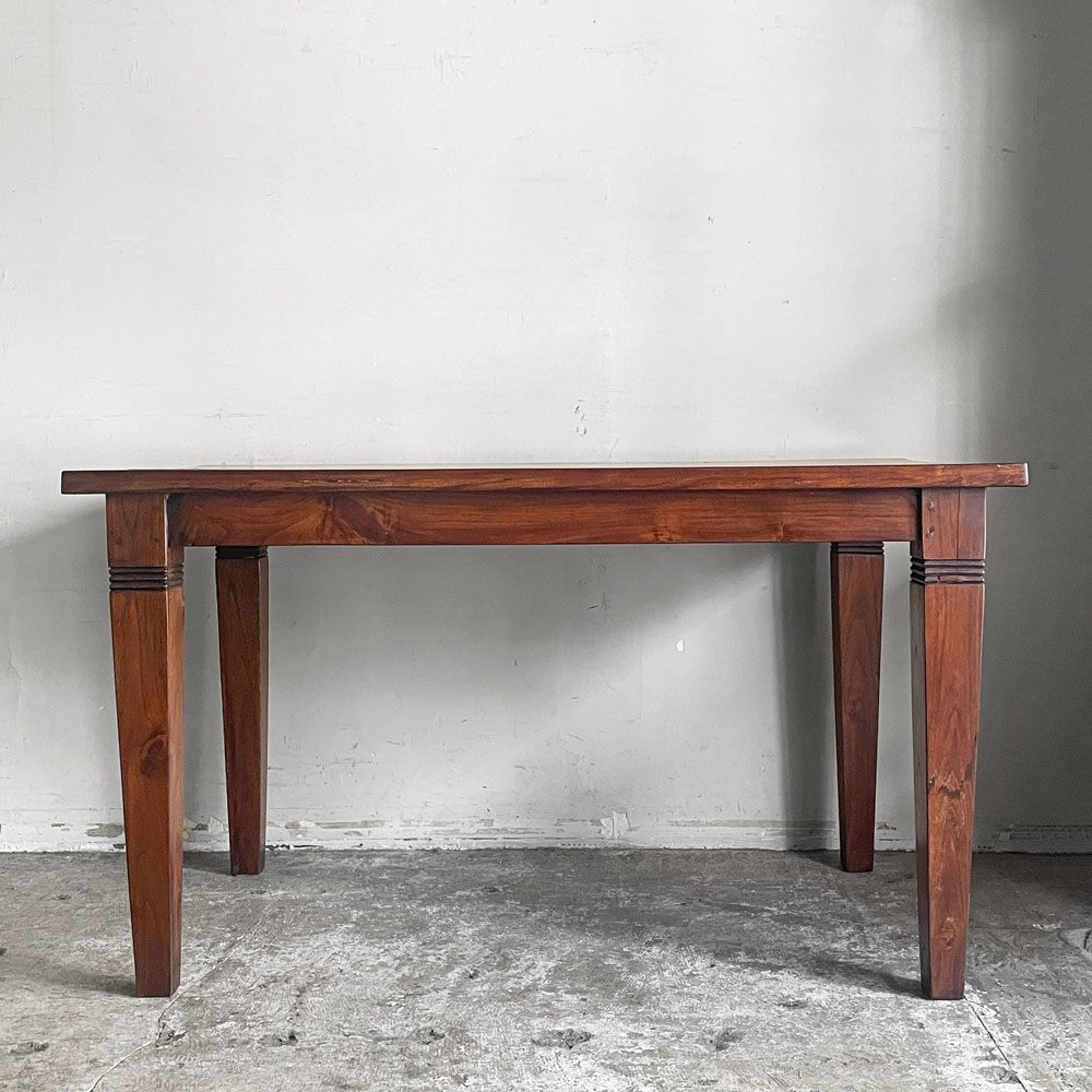 アジアン家具 無垢材 ダイニングテーブル ワークテーブル W130cm アジアンリゾートスタイル ■