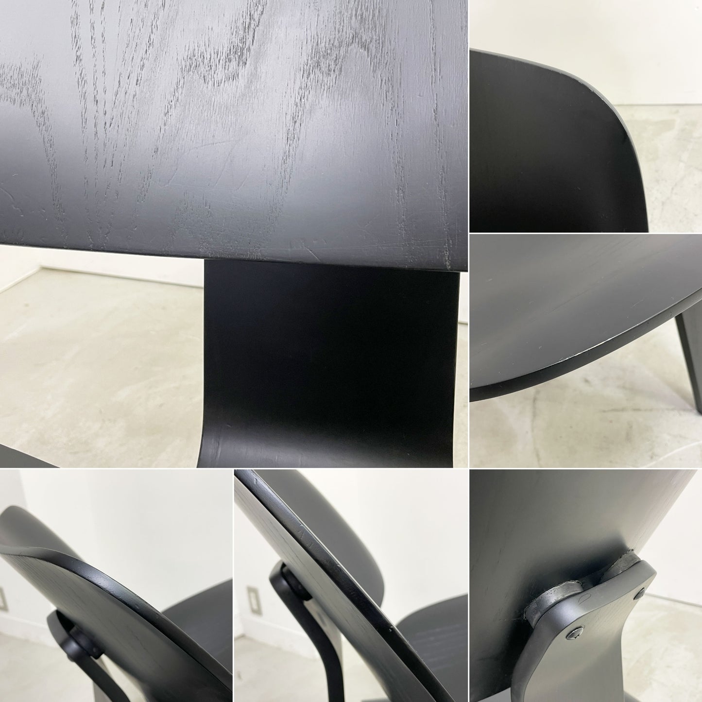 ハーマンミラー Herman Miller イームズ プライウッドチェア LCW エボニー ウッドレッグ C&R イームズ ミッドセンチュリー ●